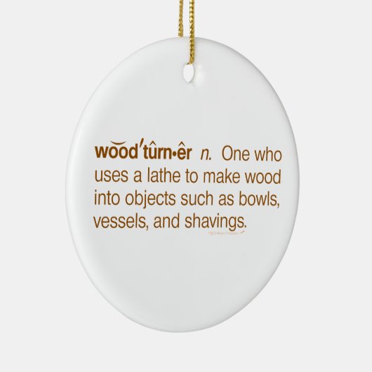 Woodturner定義Woodturningのおもしろいなクリスマス セラミックオーナメント (右)