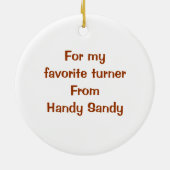 Woodturner定義Woodturningのおもしろいなクリスマス セラミックオーナメント (裏面)