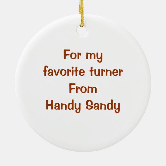 Woodturner定義Woodturningのおもしろいなクリスマス セラミックオーナメント (裏面)