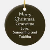 Woodturner Woodturning大学のためのおもしろいなギフト セラミックオーナメント (裏面)