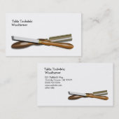 Woodturningの用具によって交差させる荒削りの丸のみおよびゆがみ 名刺 (正面/裏面)