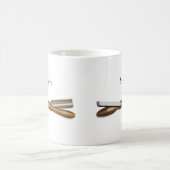 Woodturningはパーソナライズなギフトのマグに用具を使います コーヒーマグカップ (中央)