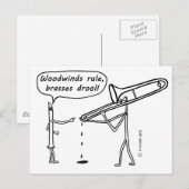 Woodwinds Rule、Brasses Drool ポストカード (正面/裏面)