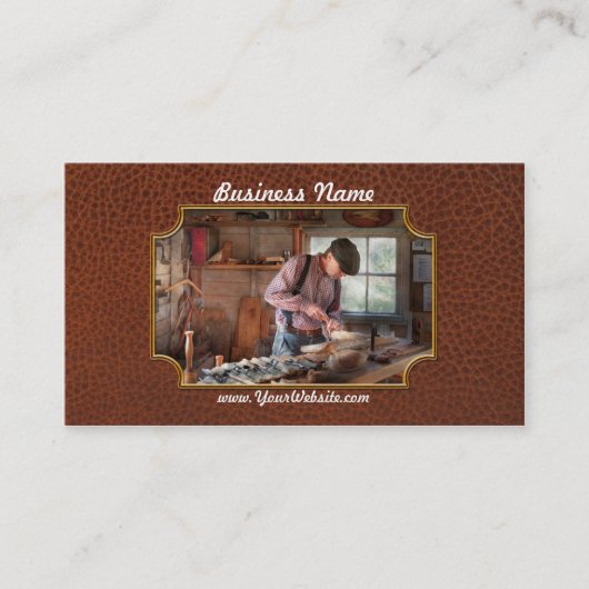 Woodworker -切り分けます-アヒルを切り分けること 名刺 (正面)