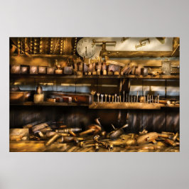 Woodworker -飛行機とオーガー ポスター