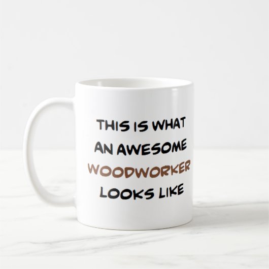 woodworker, awesome コーヒーマグカップ (左)