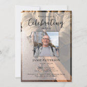 Woodworker Celebration of Life Photo Funeral 招待状 (正面)