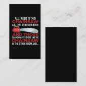 Woodworker Chainsaw Lumberjack Logger Forest (Wood 名刺 (正面/裏面)