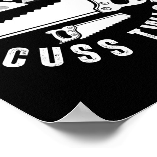 Woodworker Funny Woodworking Quote Measure Once Cu ポスター (角)