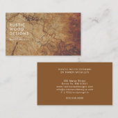 Woodworker Rustic Wood 名刺 (正面/裏面)