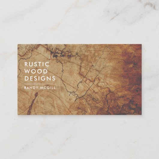 Woodworker Rustic Wood 名刺 (正面)