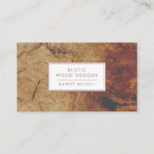 Woodworker Rustic Wood Business Card 名刺 (正面)