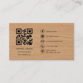 Woodworker Wood Professional QR Code 名刺 (正面)