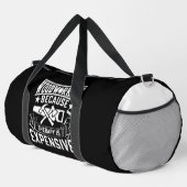 Woodworking Because Therapy Expensive ダッフルバッグ (右コーナー)