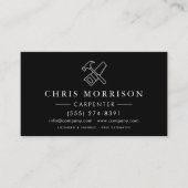 Woodworking Carpenter Carpentry QR Code 名刺 (正面)