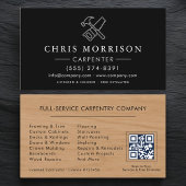 Woodworking Carpenter Carpentry QR Code 名刺