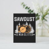 Woodworking Carpenter Dad Craftsman Funny ポストカード (スタンド正面)