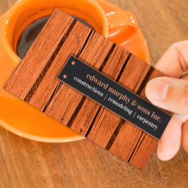 Woodworking Contractor Business Card Template 名刺