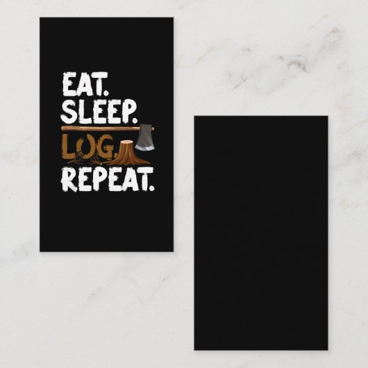 Woodworking Foresterおもしろい引用文森林伐採者 名刺 (正面/裏面)