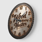 Woodworking Master Saw Blade ラージ壁時計 (傾斜)