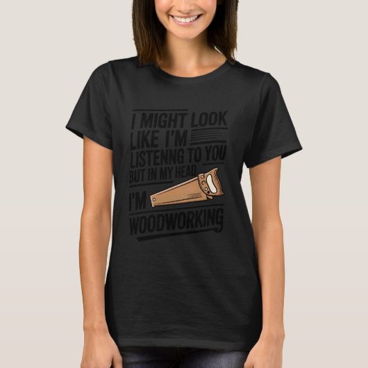 Woodworking Woodworker Funny Graphic Woodturning W Tシャツ (正面)