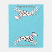 Woodwynd Dalmatians black & liver フリースブランケット (正面)