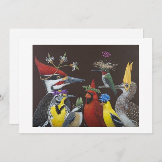 Woodyのパーティーの平らなカード 招待状 (正面/裏面)