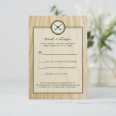 Woody結婚とGlamping RSVPカード (スタンド正面)