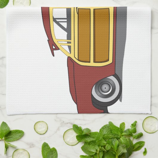 Woody車 キッチンタオル (折り畳み)
