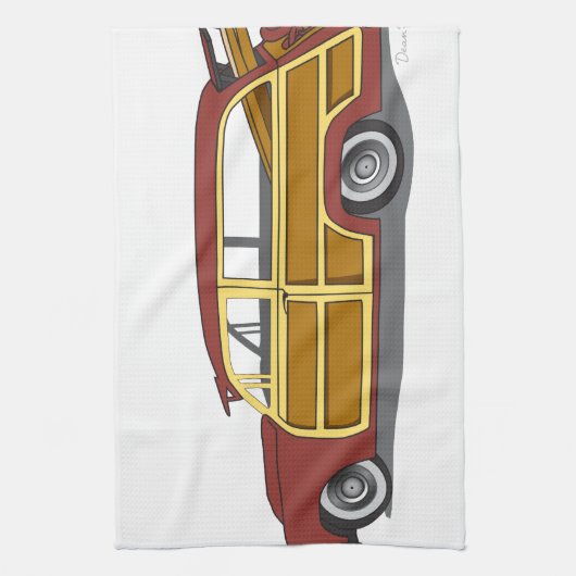 Woody車 キッチンタオル (縦)