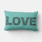 Woofか愛足のプリントのLumbarの枕 ランバークッション (裏面)