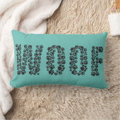 Woofか愛足のプリントのLumbarの枕 ランバークッション (ブランケット)