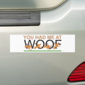 WOOFで私がありました バンパーステッカー (車上)