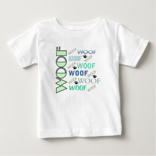WOOFとWOOFとポーズトドラーティー ベビーTシャツ