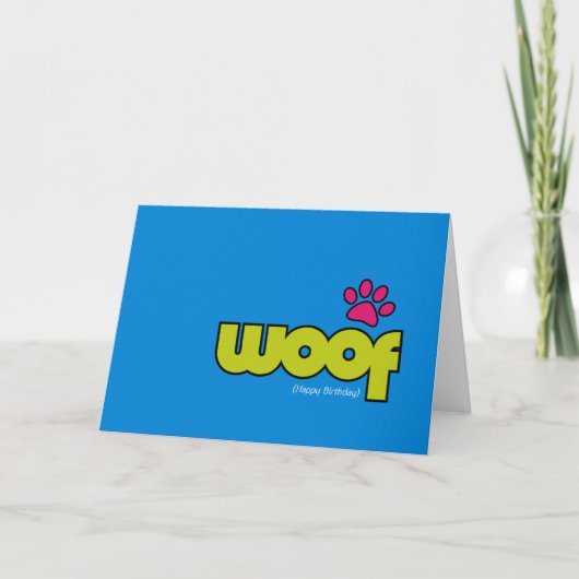 Woofのバースデー・カード カード (正面)