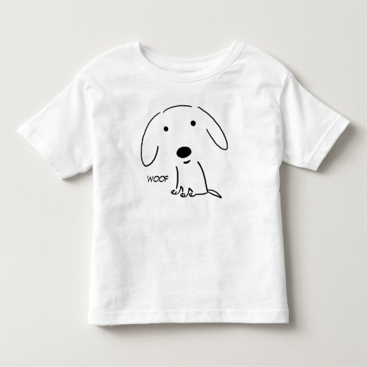 Woofの子犬|のかわいい小犬 トドラーTシャツ (正面)