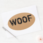 WOOFの楕円形のステッカー 楕円形シール (封筒)