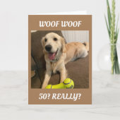 WOOFは「50番目の誕生日*の希望」を意味する カード (正面)