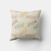 Woofタイポグラフィパターン クッション (裏面)