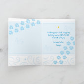 WOOFレッドポードクリスマスミッテンハッピーホリデー カード (内部)