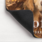 Woof |あなたの犬の写真および足のプリント マウスパッド (コーナー)