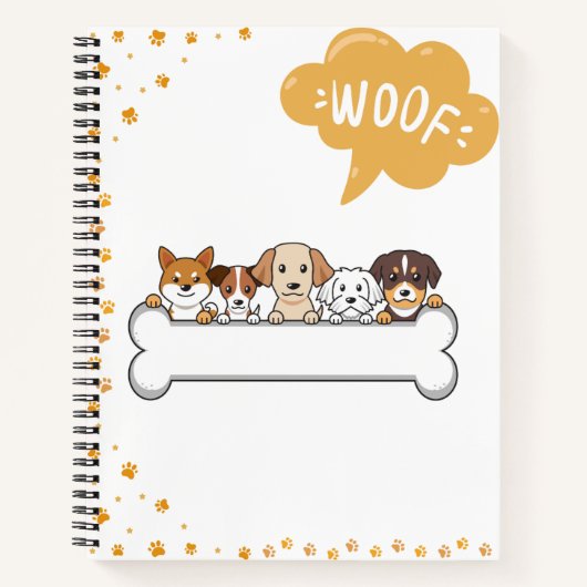 WOOF” ドッグ・スクワッド ノートブック (正面)