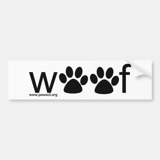 Woof バンパーステッカー (正面)
