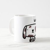 Woof。 犬のマグ コーヒーマグカップ (正面左)