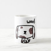 Woof。 犬のマグ コーヒーマグカップ (中央)