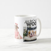 Woof |犬の写真のコラージュで私がありました コーヒーマグカップ (正面右)