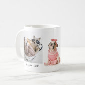 Woof |犬の写真のコラージュで私がありました コーヒーマグカップ (正面左)