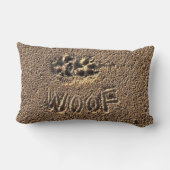 "Woof"装飾用クッション ランバークッション (裏面)