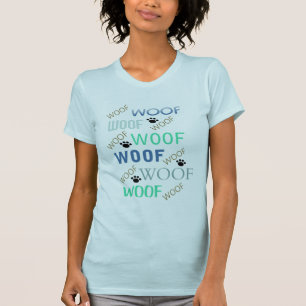 WOOF All Over Dog Lover女性用ティー Tシャツ