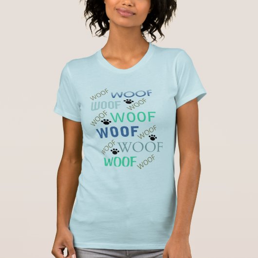WOOF All Over Dog Lover女性用ティー Tシャツ (正面)